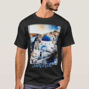Santorini Griechenland Griechischer Inselurlaub T-Shirt