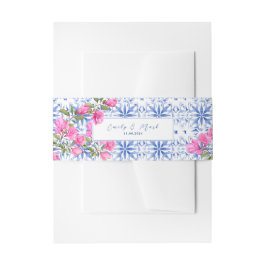 Santorini Griechenland Hochzeit Blau-Weiß Einladungsbanderole