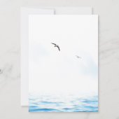 Santorini Griechenland Hochzeit der Aquarelllandsc Einladung (Rückseite)