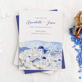 Santorini Griechenland Hochzeit in Urlaubsort Save The Date