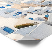 SANTORINI GRIECHENLAND Hochzeit in Urlaubsort Will Poster (Ecke)