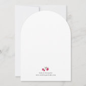 Santorini Griechenland Hochzeit von Skyline Einladung (Rückseite)