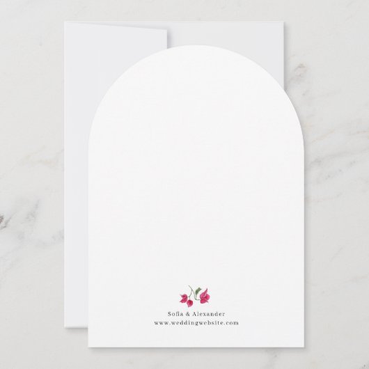 Santorini Griechenland Hochzeit von Skyline Einladung (Rückseite)