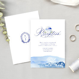 Santorini Griechenland Hochzeitsempfang Begleitkarte