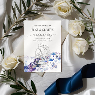 Santorini Griechenland Hochzeitsommer Einladung