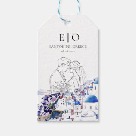 Santorini Griechenland Hochzeitsommer Geschenkanhänger