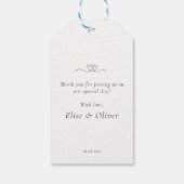 Santorini Griechenland Hochzeitsommer Geschenkanhänger (Rückseite)