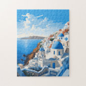 Santorini Griechenland Icona Island Reisen Kunst,  Puzzle (Vertikal)