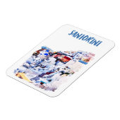 Santorini Griechenland Illustration Foto Magnet (Linke Seite)