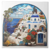 Santorini Griechenland Imitats Mosaic Arch, griech Fliese (Vorderseite)