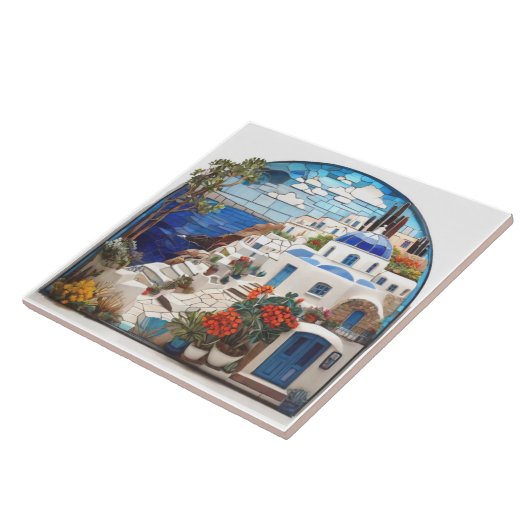 Santorini Griechenland Imitats Mosaic Arch, griech Fliese (Seite)