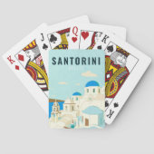 Santorini Griechenland Insel Vintage Reise Souveni Spielkarten (Rückseite)