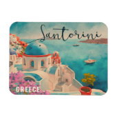 Santorini Griechenland Insel Wasserfarbenreise Sou Magnet (Horizontal)