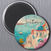 Santorini Griechenland Insel Wasserfarbenreise Sou Magnet