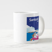 Santorini Griechenland Jumbo-Tasse (Vorderseite Rechts)