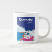 Santorini Griechenland Jumbo-Tasse (Rechts)