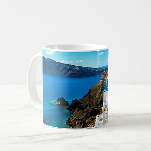 Santorini Griechenland Kaffeetasse (Vorderseite Links)
