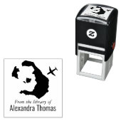 Santorini Griechenland Karte Flugzeug Bibliothek Permastempel (Beispiel)