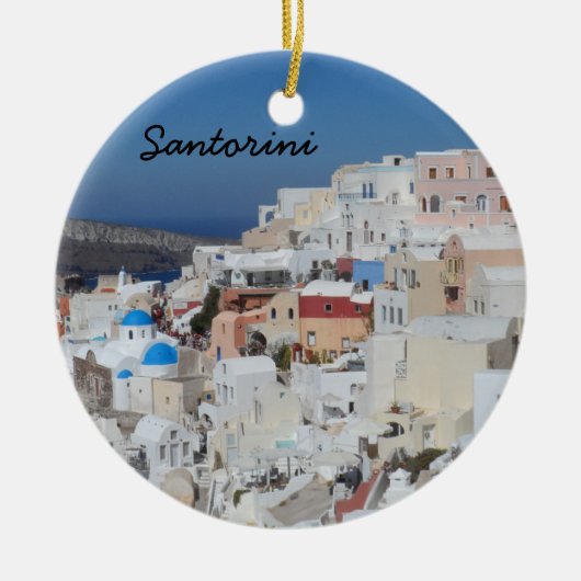 Santorini, Griechenland Keramik Ornament (Vorne)