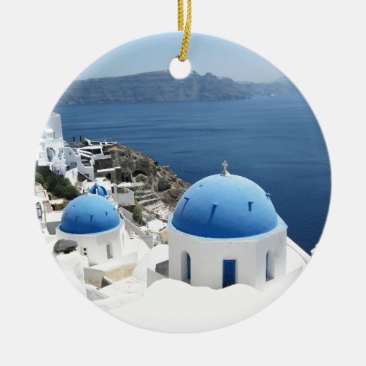 Santorini Griechenland Keramikornament (Vorne)