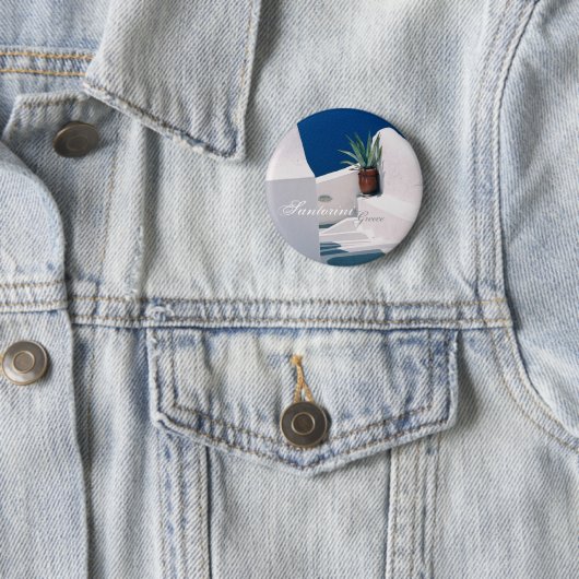 Santorini, Griechenland-Knopf Button (Beispiel)