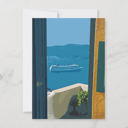 Santorini, Griechenland Kreuzfahrtkarte (Vorderseite)