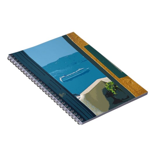 Santorini, Griechenland Kreuzfahrtschiff Notizblock (Rechte Seite)