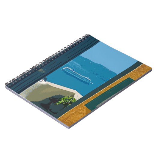 Santorini, Griechenland Kreuzfahrtschiff Notizblock (Linke Seite)