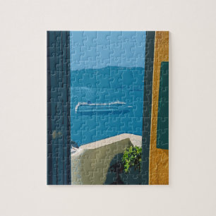 Santorini, Griechenland Kreuzfahrtschiff Puzzle