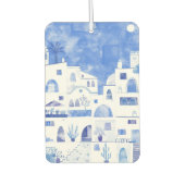 Santorini Griechenland Kunst und Farben des weißen Autolufterfrischer (Vorderseite)