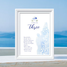 Santorini Griechenland Landschaft Blaues Wasser Ho Tischnummer