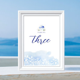 Santorini Griechenland Landschaft Blaues Wasser Ho Tischnummer