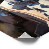 Santorini Griechenland Landschaft Reisen Kunst dru Poster (Ecke)