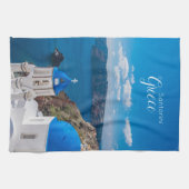 Santorini Griechenland Landschaftlich Griechisches Geschirrtuch (Horizontal)