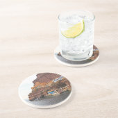 Santorini Griechenland, Landschaftlich, Rundfunk U Getränkeuntersetzer (Seite)