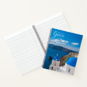 Santorini Griechenland Landschaftlich SpiralNotebo Notizblock (Innenseite)