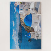 Santorini Griechenland Landschaftliche Kirche Jigs Puzzle (Vertikal)