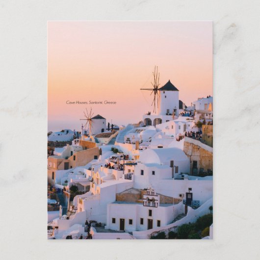 Santorini, Griechenland, landschaftliches Foto, Postkarte (Vorderseite)