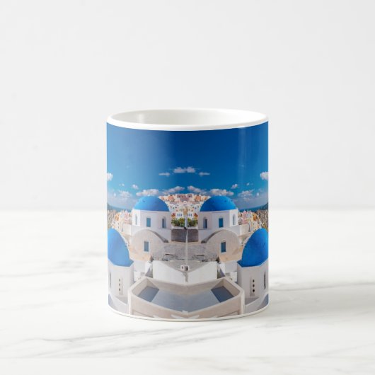 Santorini Griechenland Landschaftliches Kaffeegenu Kaffeetasse (Mittel)