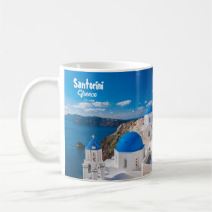 Santorini Griechenland Landschaftliches Kaffeegenu Kaffeetasse