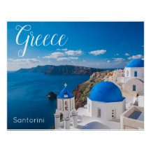 Santorini Griechenland Landschaftliches Poster-Bil