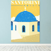 Santorini Griechenland Leinwanddruck (Insitu (Holzboden))