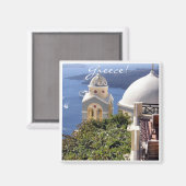Santorini, Griechenland Magnet (Vorderseite/Rückseite)