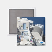 Santorini, Griechenland Magnet (Vorderseite/Rückseite)