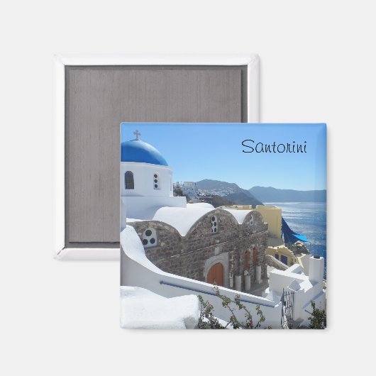 Santorini, Griechenland Magnet (Vorderseite/Rückseite)