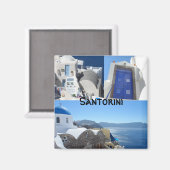 Santorini, Griechenland Magnet (Vorderseite/Rückseite)