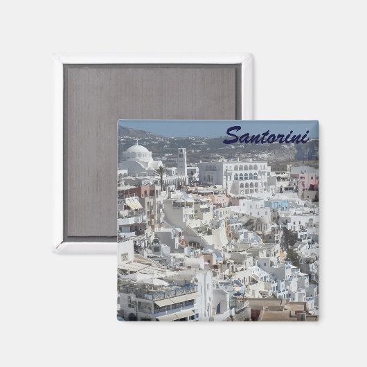 Santorini, Griechenland Magnet (Vorderseite/Rückseite)