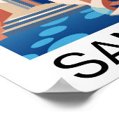 Santorini Griechenland Malerei Poster (Ecke)
