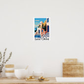 Santorini Griechenland Malerei Poster (Küche)