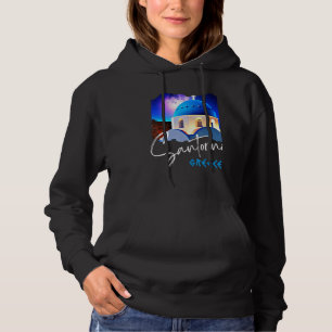 Santorini Griechenland Malerei Reise Souvenir für  Hoodie